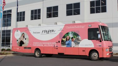 Photograph of the Project PINK bus