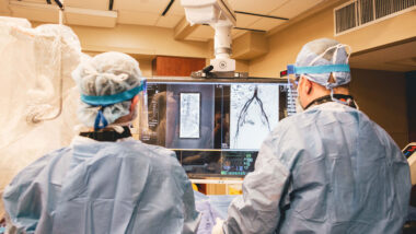 Radiologists practicing interventional radiology